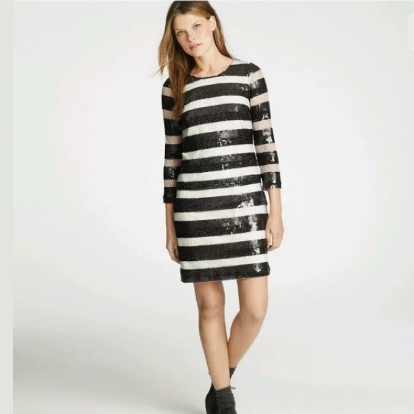 J.Crew Jules Dress in Sequin Stripe - Picture 1 of 8